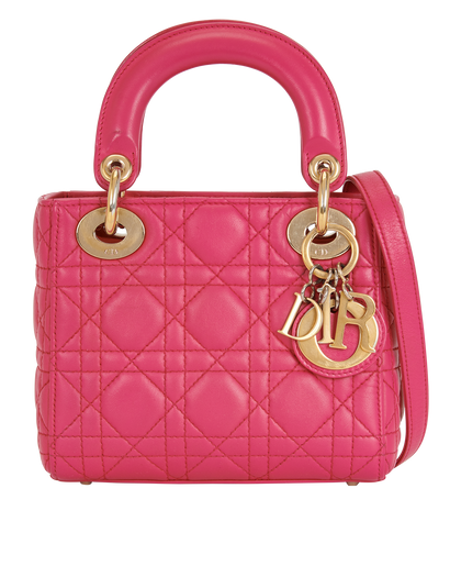 Mini Lady Dior, &pound;2,500, Handbags, Pink, Leather, Front view